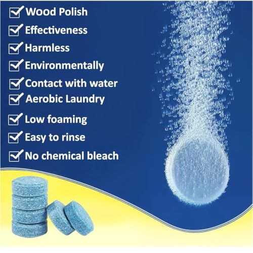 AV CART Effervescent Car Glass Cleaner Tablets - Powerful Detergent for Windshield Cleaning Car Windshield Cleaner Wiper, Car Cleaning Kit, Cleaning Tablets, Car Interior Cleaner - Image 2